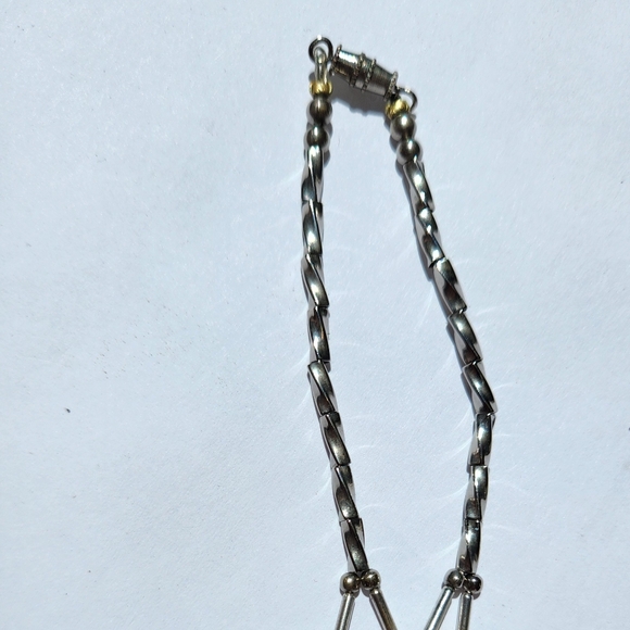 Silver and Turquoise Beaded Necklace - Picture 4 of 4